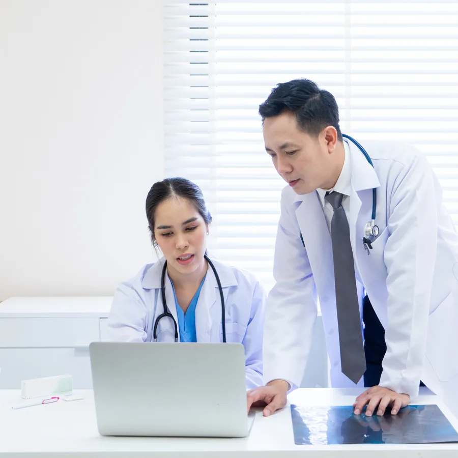 Healthcare professionals collaborating